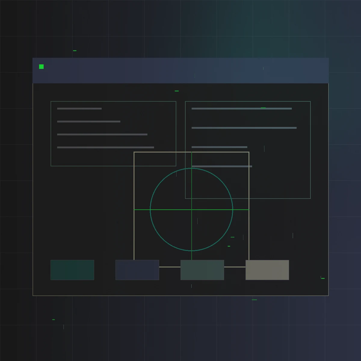 Sharp identity-system composition representing logo design and scalable brand marks