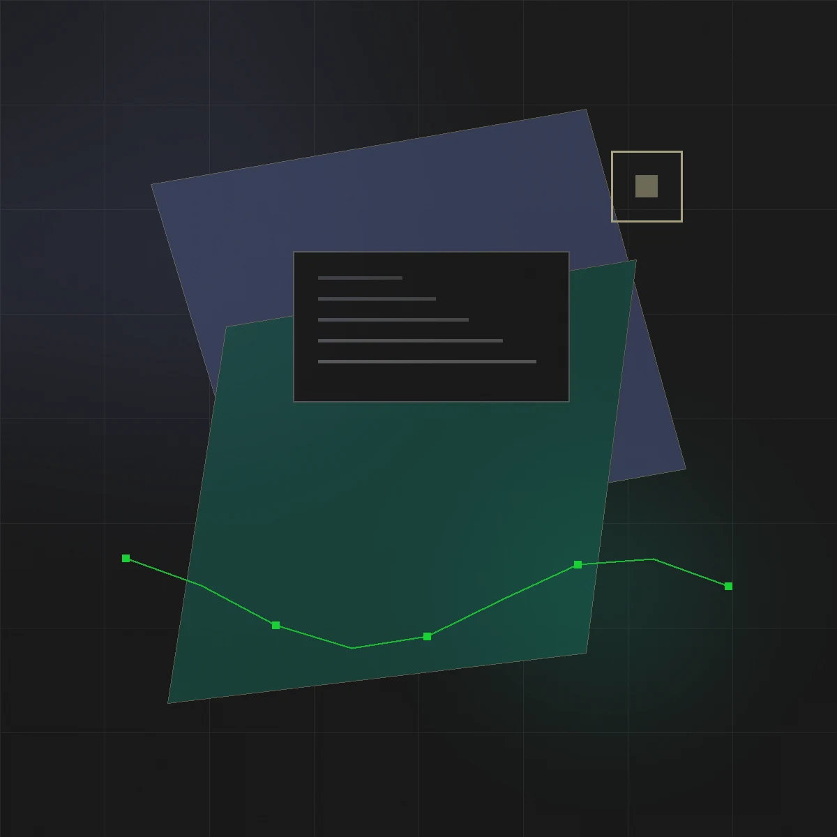 Interface design system composition representing user journeys and responsive UI UX design