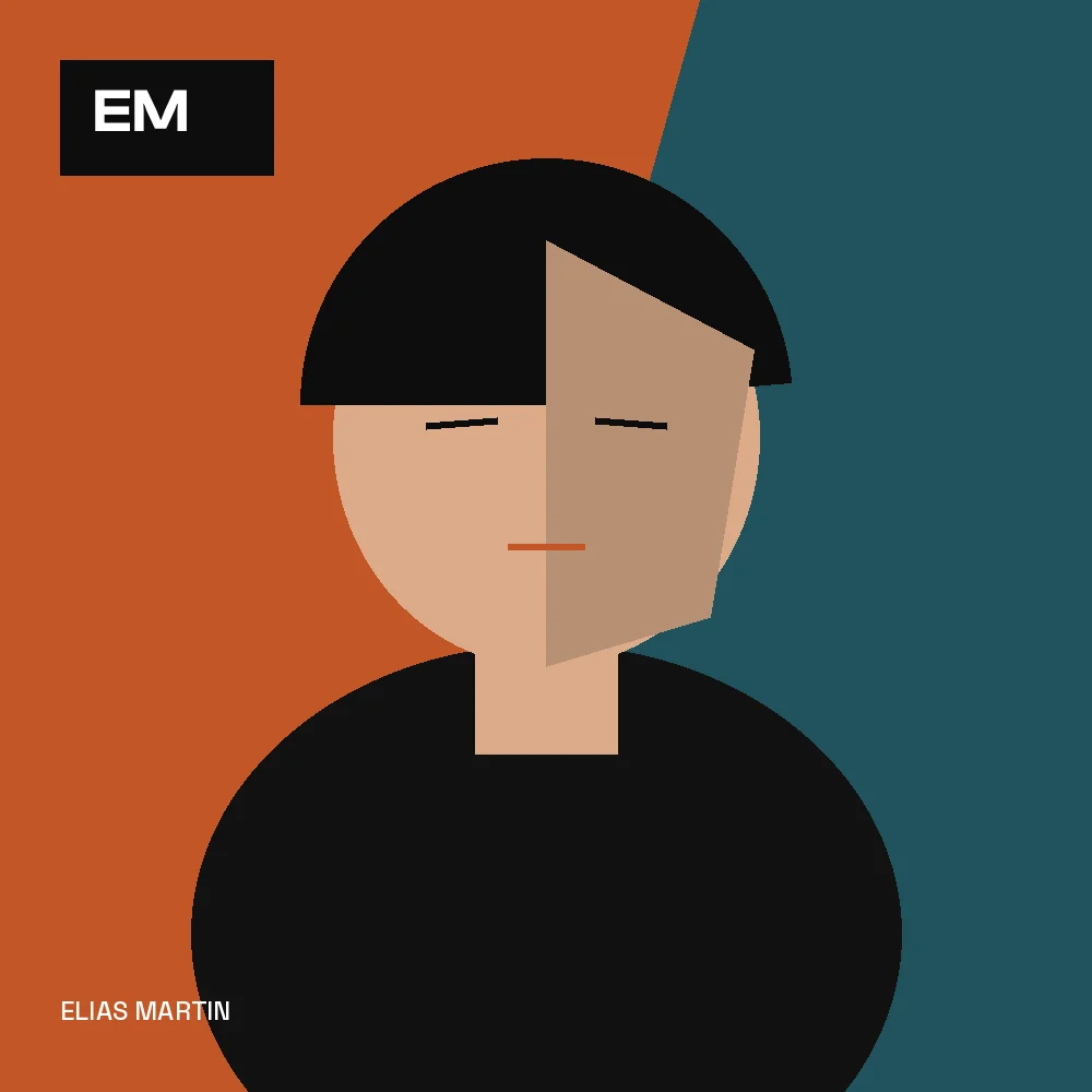 Original editorial portrait artwork for Elias Martin